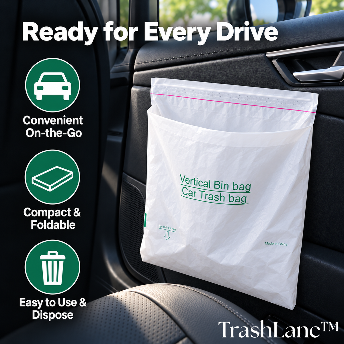TrashLane™ - Car Trash Bag
