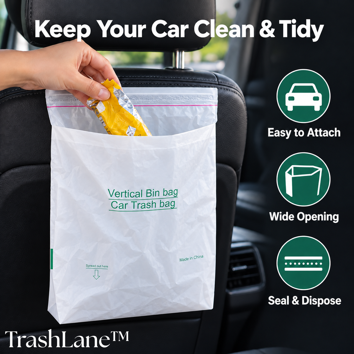 TrashLane™ - Car Trash Bag